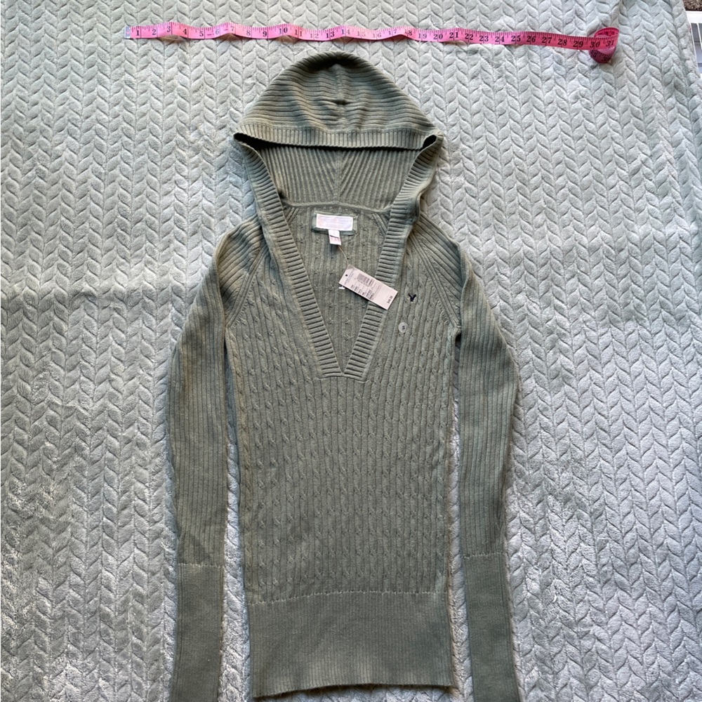 American Eagle Outfitters Sage V-Neck Sweater